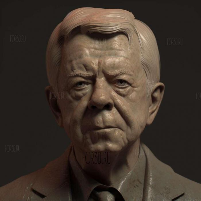 Jimmy Carter 1 stl model for CNC